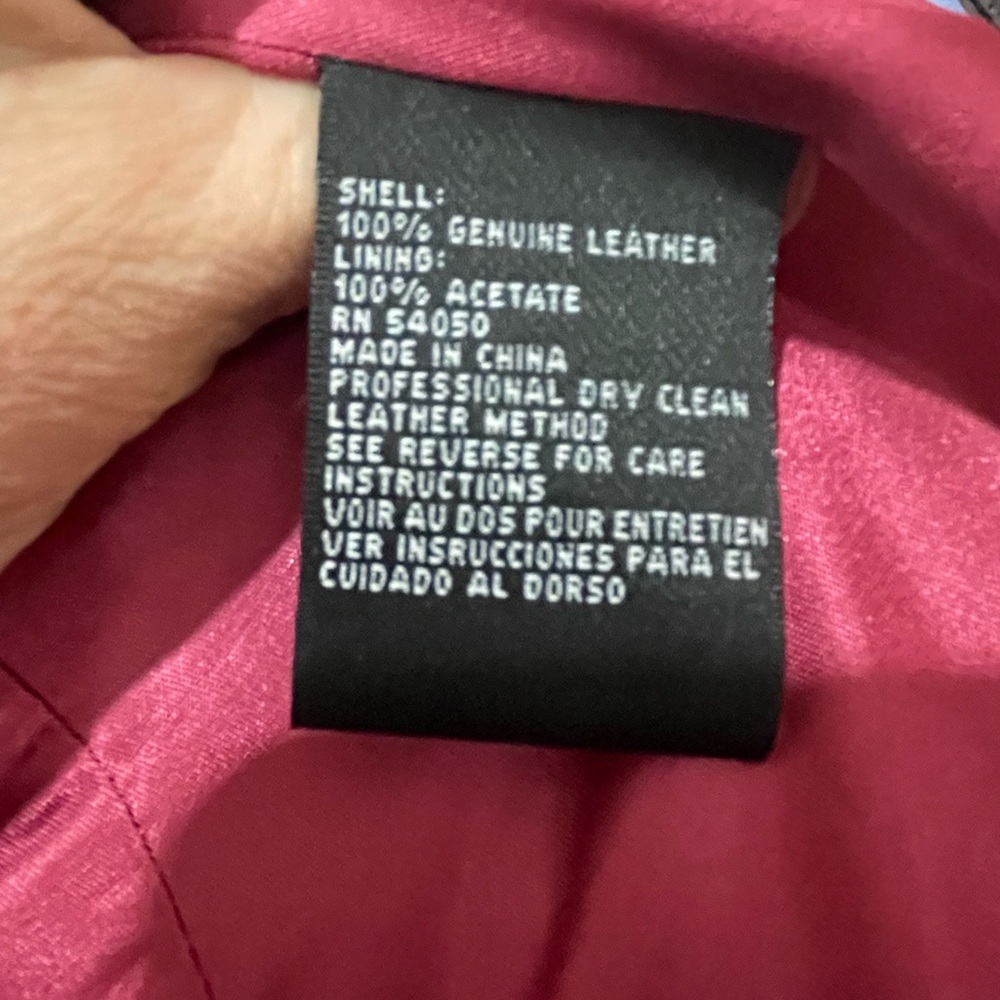 Genuine Pink Suede Leather Dress Coat (lightly lined) - Picture 6 of 7